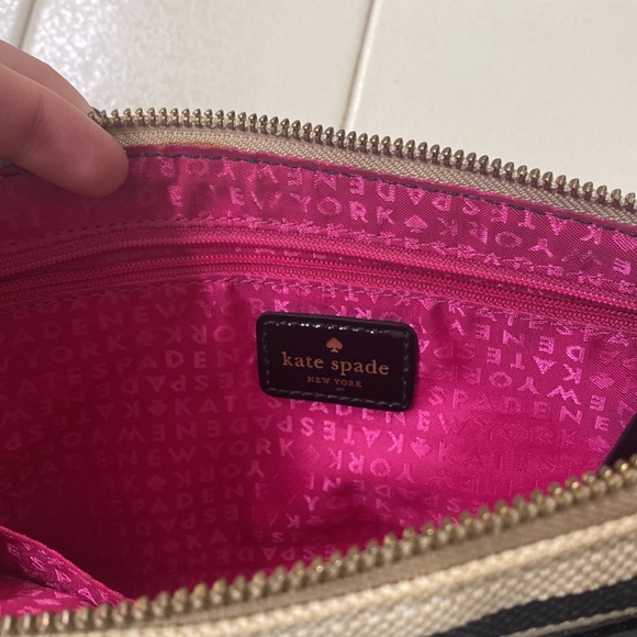 Kate Spaded black and white striped purse - Picture 5 of 7